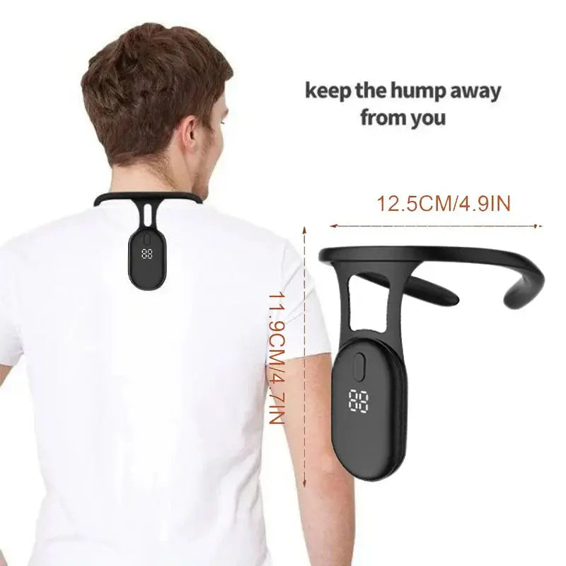 Smart Posture Corrector Back & Neck Hump Trainer Black OBA